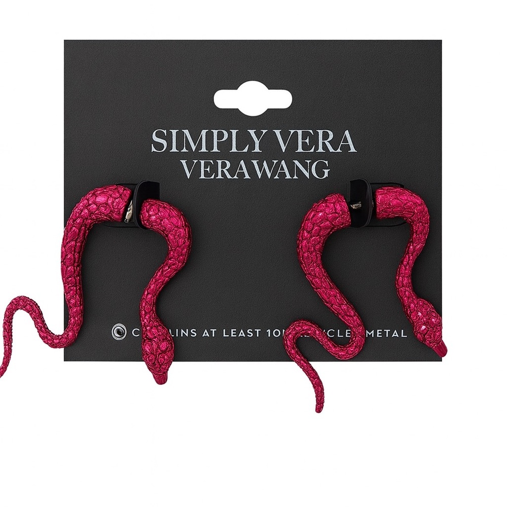 Simply Vera Vera Wang Pink Snake Earrings